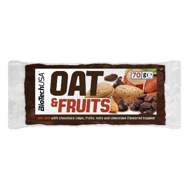 Oat and Fruits ChocChip Raisin 70gr BiotechUSA