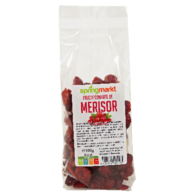 Fructe confiate de Merisor 100gr Springmarkt Fructe confiate de Merisor 100gr Springmarkt