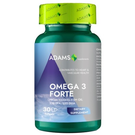 Omega 3 Forte (33%EPA/22%DHA) 30 cps, Adams Omega 3 Forte (33%EPA/22%DHA) 30 cps, Adams
