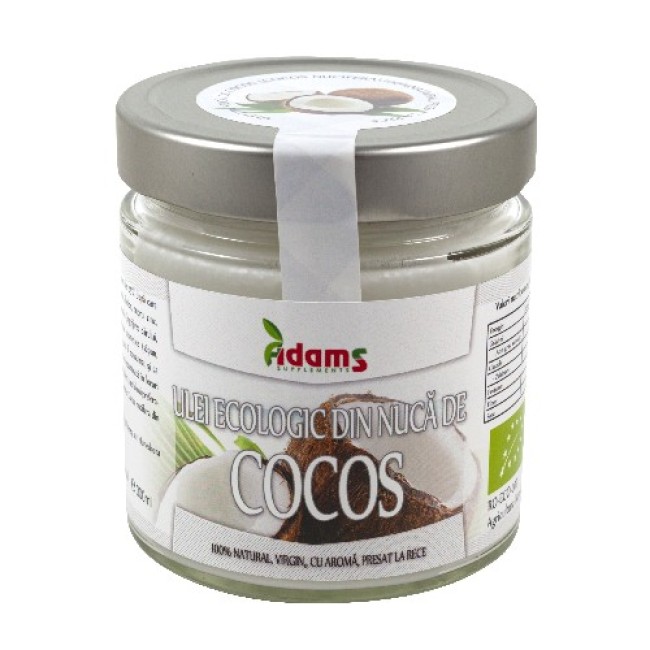 Ulei de Cocos, Bio 300ml, (presat la rece), Adams Supplements Ulei de Cocos, Bio 300ml, (presat la rece), Adams Supplements
