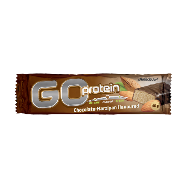 GO Protein Bar 40gr Choc-marzipan BIotech USA