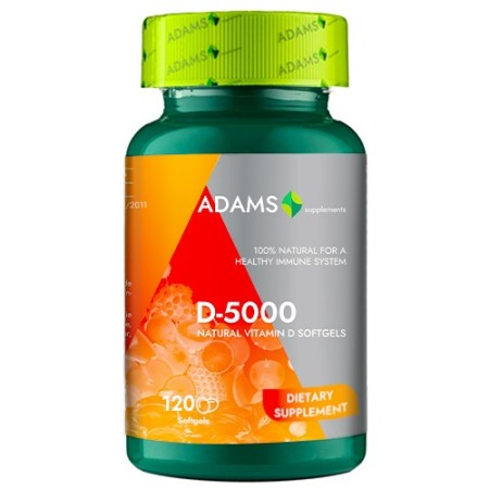 Vitamina D-5000 softgel 120 cps, Adams Vitamina D-5000 softgel 120 cps, Adams